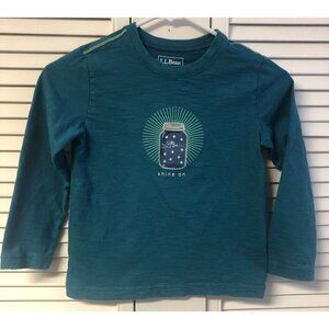 Ll Bean Size 5/6 Teal Long Sleeved Shine On Top